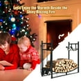 thumbnail image 6 of Gymax 36'' Fireplace Log Rack W/ 4 Tool Set Kindling Holders for Indoor Outdoor, 6 of 10