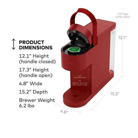 Keurig - K-Slim Single-Serve K-Cup Pod Coffee Maker - Scarlet Red
