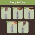 thumbnail image 3 of Pure Garden 10.5in Stainless Steel Refillable Citronella Torch Canister, 3 of 8