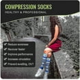 thumbnail image 2 of Chaussettes de Compression Unisexes - 6 Paires 20-30 Mmhg Bas de Compression pour Médical, 2 of 5