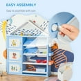 thumbnail image 5 of Qaba Kids Toy Storage Organizer with 4 Bins, Storage Cabinets, Bookshelf and 4-Layers Toy Collection Shelves, Blue, 5 of 9