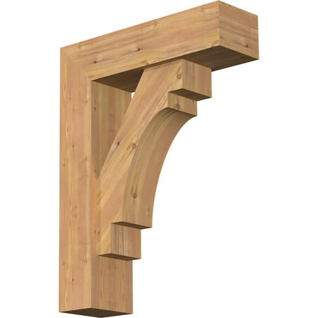 

7 1/2 W x 26 D x 34 H Merced Block Smooth Bracket w/ Offset Brace Western Red Cedar