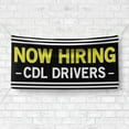 thumbnail image 4 of Now Hiring CDL Drivers 13 oz Heavy Duty Vinyl Banner Indoor/Outdoor Help Wanted Sign for Business Storefront Advertising Single-Sided with Metal Grommets (1.5x5 ft, Bk & Ye & Wh), 4 of 6