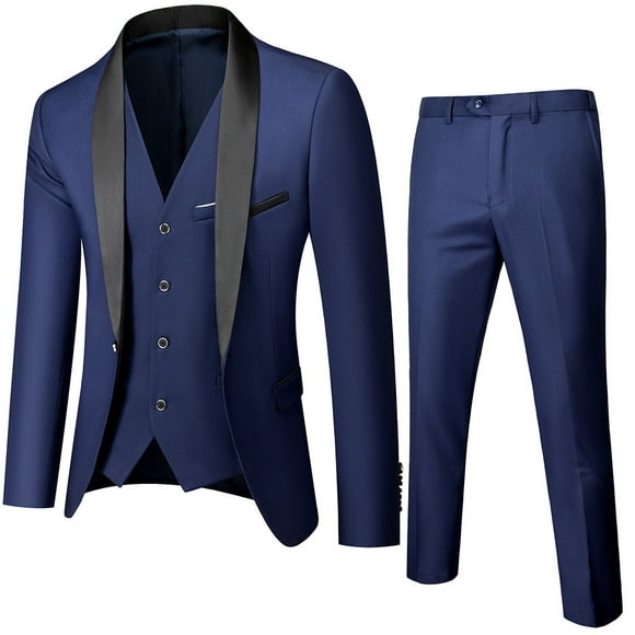 DPTALR Men's Business Casual, Men's Wedding And Groom Dresses (coat + Vest + Trousers)