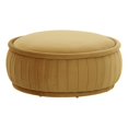 thumbnail image 1 of TOV Furniture Rylee Sunset Orange Velours Rond Pouf, 1 of 5