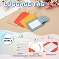 thumbnail image 3 of Uxcell 6 Pcs Suitcase Tags, Pink Leather Luggage Name Tags Travel Accessories Airplane Travel Essentials for Flying Hotel Check in Luggage Bags Men Women, Vertical Flip, 3 of 6