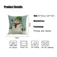 thumbnail image 5 of Christmas Pillow Covers 18x18 Inch Snowman Deer Green and red Throw Pillow Covers Farmhouse Xmas Winter Pillowcase Home Decor Living Room House Decorative Cushion Case for Sofa Couch, 5 of 5