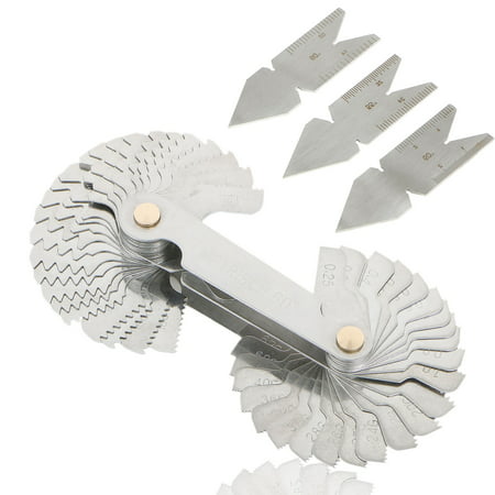 4Pcs Screw Thread Pitch Cutting Gauge Tool Set Centre Gage 55°&60° Inch & (Best Tool For Cutting Tires)