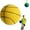 Yellow, variant on ZEELIY Silent Basketball Foam Basketball Indoor Training Ball,Uncoated High-Density Foam Ball Low Noise Training Silent Basketball Indoor Quiet Uncoated Soft Basketball