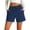 a2:Dark Blue, variant on Lutiedan Shorts for Women Elastic High Waisted Casual Stretchy Summer Beach Pants Loose Comfy Pull On Drawstring Shorts with Pockets