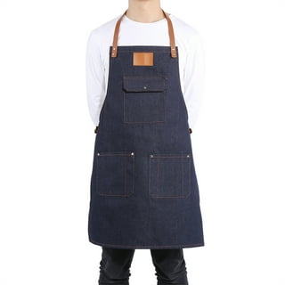 Denim Apron Leather Straps