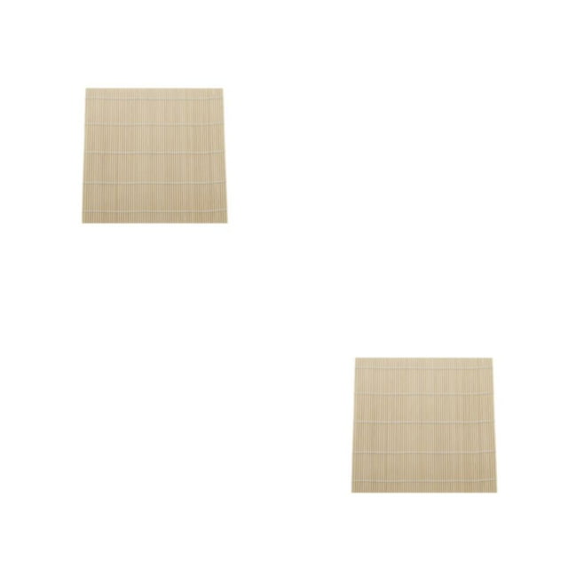 kurtrusly Rouleau à Sushi Léger pour un Rouleau en Bambou Naturel, Outils de Fabrication de Rouleau à Sushi Durable et Pratique, 2 Pcs