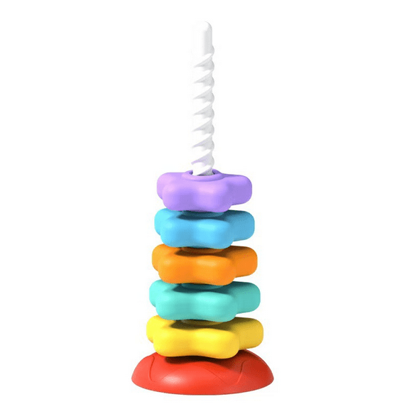 NAISHIER Spinning Stacking Toys, Pentagram Spin Toy ABS Plastic and Color Rainbow Design, Focus on Children Educational and Interactive Learning's Stack Toys