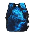 thumbnail image 4 of Pofeuu Blue Fire Wolf Print Backpack for Men and Women - Basic Bookbag Casual Daypack Backpacks for College Work Travel-One Size, 4 of 5