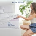 thumbnail image 4 of 4 inches Queen Size Gel Memory Foam Topper with Pillow Top Mattress Cover,Cooling Mattress Pad, 4 of 7