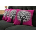 thumbnail image 5 of Ambesonne Music Throw Pillow Cover 4 Pack, Tree, 18", Hot Pink Black White, 5 of 5