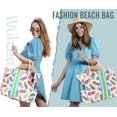 thumbnail image 2 of AOUNQ Large Beach Bags for Women Waterproof Tote Bag with Zipper Carry on Bag for Vacation Travel,Slippers, 2 of 6
