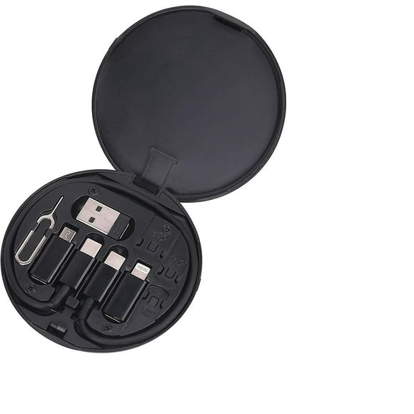 Usb C To Usb Adapter, Multi Type Charging Cable Converter Lightning Type C Mini Data Transfer Tool Includes Sim Card Slot Holder