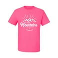 thumbnail image 2 of Matthew 17:20 He Moves Mountains | Mens Christian Graphic T-Shirt, Neon Pink, Medium, 2 of 3