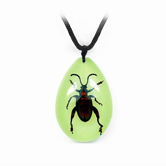 Jewel Frog Beetle Necklace (Glows-In-The-Dark)