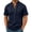 Navy, variant on Mens Lace Up Henley Tees Short Sleeve Solid Drawstring Adjustable Breathable Tops Soft Summer Casual Relaxed Fit Lightweight Shirts Navy L