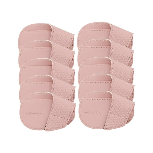 10 Pcs Couvre-Chefs de Golf en Fer Housse de Protection en Fer PU Durable Léger Golf S Rose