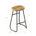 thumbnail image 4 of 2Pcs Bar Stool Set With Metal Frame Anti Slip Foot Pads Counter 29.53" Height Chairs Stylish And Minimalist Bar Chairs, 4 of 7