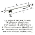 thumbnail image 4 of Amerock Bronx Polished Nickel 24 inch (610mm) Towel Bar, 4 of 6