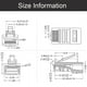 thumbnail image 2 of 500Pcs Conector RJ45 6U Paso Chapado en Cable Ethernet MóDulo Plug Red RJ-45 Crystal Heads Cat5 Cat5E, 2 of 5