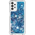 thumbnail image 2 of Slim Fit Phone Case for Samsung Galaxy A13, Glitter Liquid Quicksand Effect Silicone Soft TPU Case with Camera Lens and Screen Protection Cover for Galaxy A13 4G/5G,LSWT Blue, 2 of 14