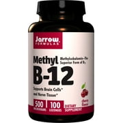 Jarrow Formulas Methyl B-12 500 mcg, Supports Brain Cells and Nerve Tissue, 100 Lozenges