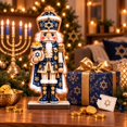 Jewish Blocks Wooden Block Hanukkah Gelt Nutcracker Tabletop Display for Jewish ...