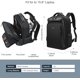 thumbnail image 5 of TIGERNU Mochila Laptop de 15,6 Pulgadas para Hombre, Bolsa Antirrobo de Doble Capa para Negocios, Nailon Resistente Al Agua, Mochila para Computadora de Trabajo y Viajes de Gran Capacidad - Negra, 5 of 7
