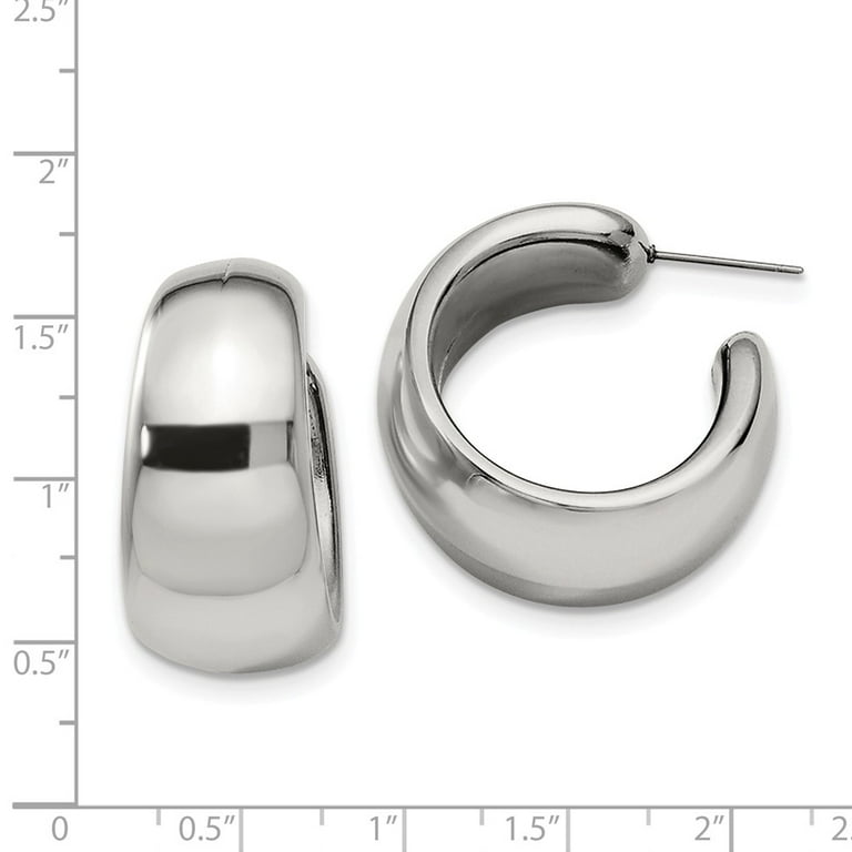 Mens half shop hoop earrings