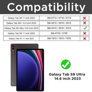 AICase Clear for Samsung Galaxy Tab S9 Ultra Tablet Case, Soft TPU Ultra Slim Crystal Transparent Shockproof Cover for Galaxy Tab S9 Ultra 14.6 Inch 2023
