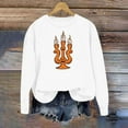 thumbnail image 3 of Ounisa Halloween Women's Pullover Thanksgiving Sweatshirt Candle Printed Crew Neck Blouse Long Sleeve Tops with Pocket, 3 of 5