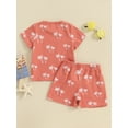 thumbnail image 4 of Biezeib Toddler Boys Summer Shorts Sets Short Sleeve Crewneck Tops Tropical Tree Print Shorts Sets, 4 of 9
