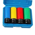 thumbnail image 4 of Juego de dados para ruedas, juego de dados delgados de 1/2 pulgada con llave de impacto protectora para ruedas equipo de 4 piezas, 4 of 9