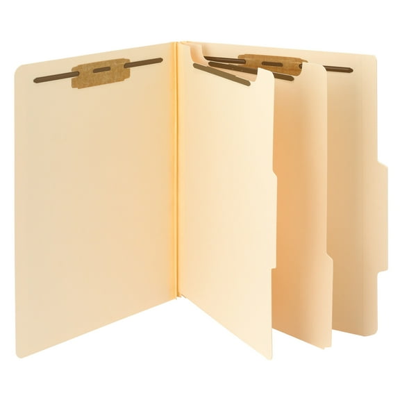 Smead 14000 Manila Classification Folders With 2/5 Right Tab, Letter, Six-Section, 10/box