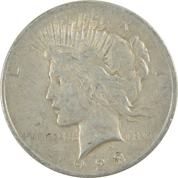 1923 Peace Dollar F Fine Silver $1 Coin