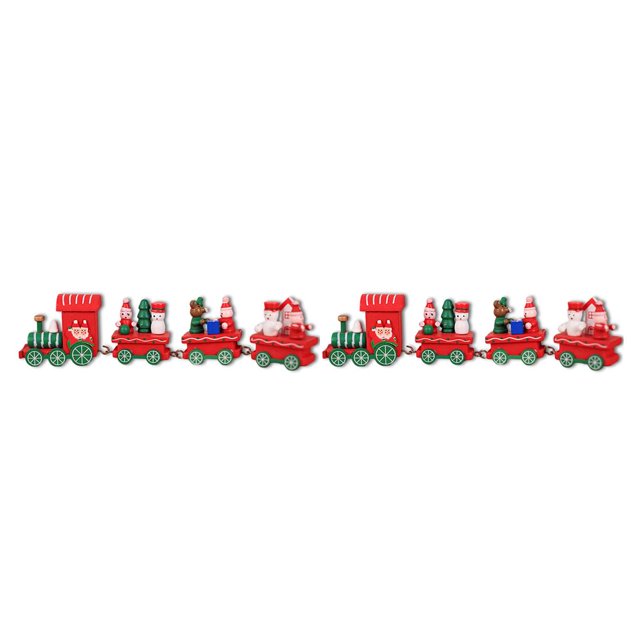 Kearding Madera Navidad Tren Decoración Camión Juguete Clásico Festival Fiesta Adorno Al aire libre Año Nuevo Regalo Niñas Adultos Type2 NO2