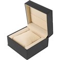 thumbnail image 2 of caja para guardar relojes, joyero, de piel sintética, sin reloj, color negro., 2 of 7
