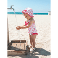 thumbnail image 5 of BemeyourBBs Toddler Baby Girl Swimsuit Infant Bathing Suit One-piece Swimsuits With Sun Hat Set Strawberry Bow Rash Guard Spaghetti Strap Swimwear Summer Beach Wear, 5 of 9