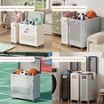 thumbnail image 6 of Rolling Laundry Hamper With Lid, 123L Large Capacity Clothes Hampers for Laundry, 6 of 8