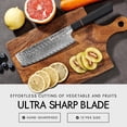 thumbnail image 4 of Plys Japanese Nakiri Knife, 6.6 Inch Damascus Chef Knife, Professional Kitchen Knife Razor Sharp Meat Cleaver with G10 Ergonomic Handle, 4 of 6