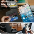 thumbnail image 2 of TECH CIRCLE Flip Wallet Case for iPhone 16e - Clear Back Cover, Compatible with MagSafe, Built-in 3 Card Slots, RFID Blocking, PU Leather Slim Fit Lightweight Protective Case, Black, 2 of 7