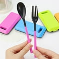 thumbnail image 4 of Tableware Set 3Pcs Portable Travel Folding Fork Spoon Chopsticks Outdoor Camping Tableware Set, 4 of 7