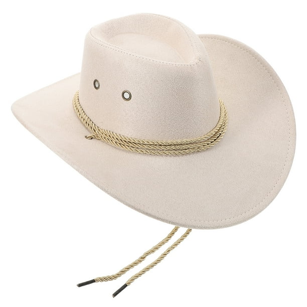 Sombrero de vaca, sombrero de vaquera occidental para hombres y mujeres con ala ancha, sombreros occidentales, gorras enrolladas unisex para actividades al aire libre, vaqueros y vaqueras