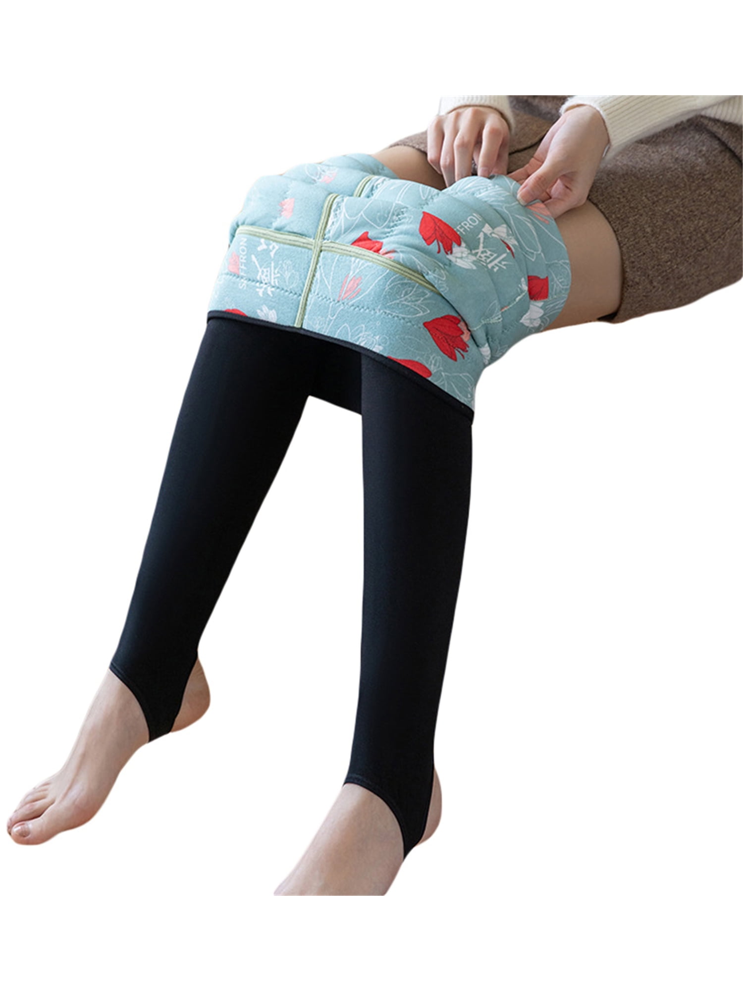 Women Fleece Lined Leggings Stretchy 