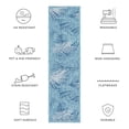 thumbnail image 5 of SAFAVIEH Courtyard Nick Floral Indoor/Outdoor Runner, 2'3" x 8', Aqua/Navy, 5 of 9